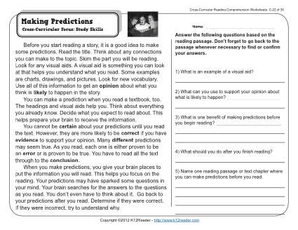Making Predictions Worksheets 3rd Grade