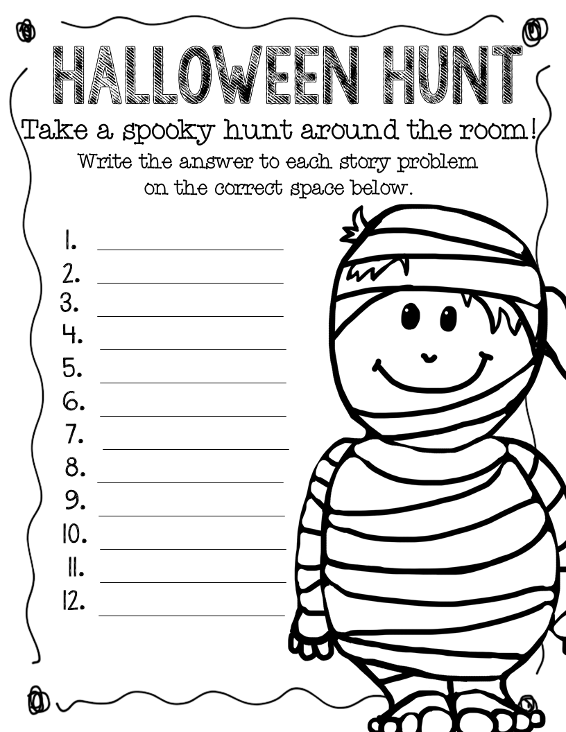 4th Grade Halloween Worksheets Free Printable