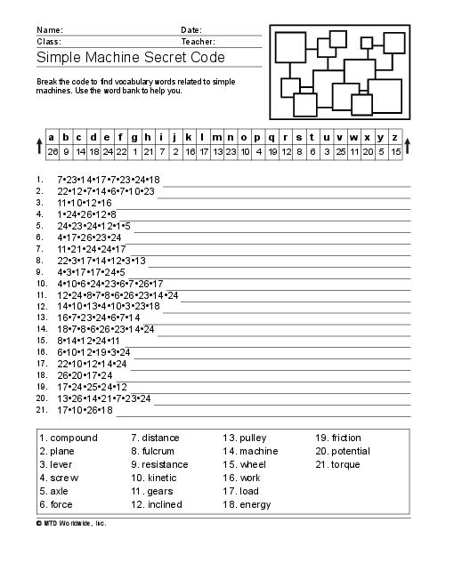 Bill Nye Simple Machines Worksheet