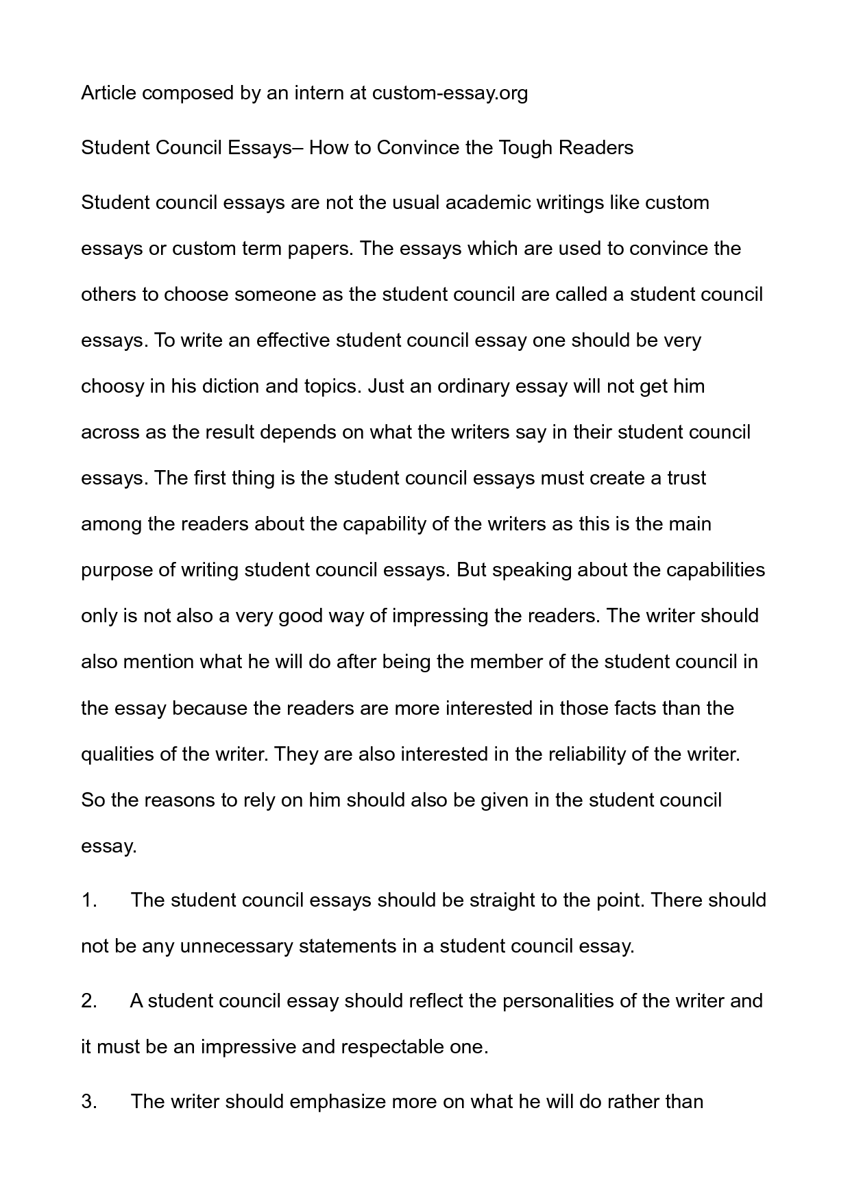 Student Council Speech Examples | Examples