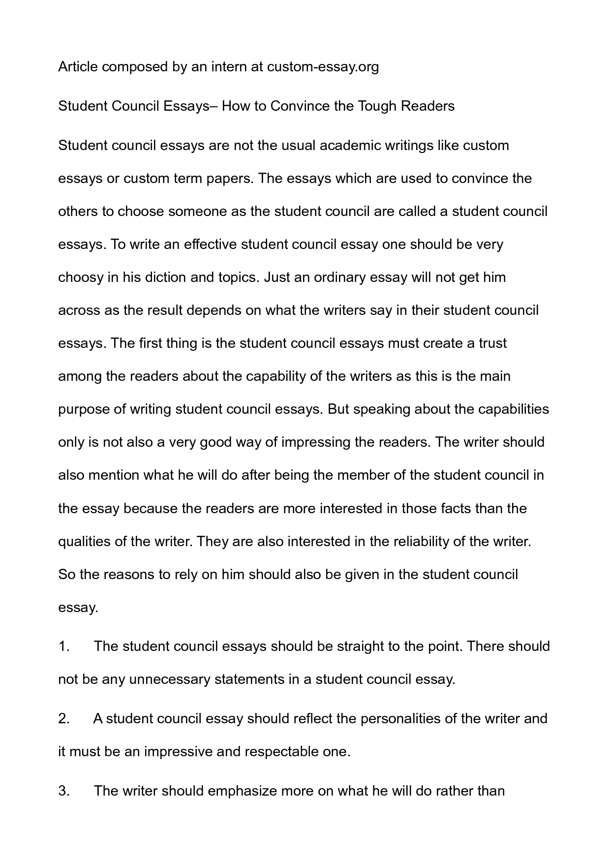 Good student council essay Good student council essay image