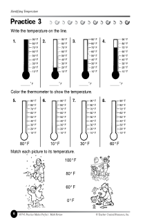 13 Best Images of First Grade Temperature Worksheets - Measuring