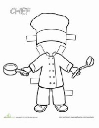 Chef Paper Doll Template