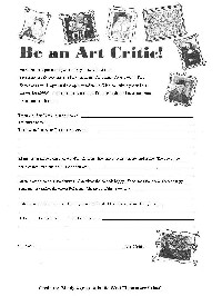 Elementary Art Critique Worksheet