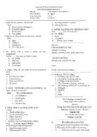 Junior High School Worksheets