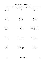 Math Expressions Worksheets 7th Grade
