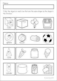 15 Best Images of Flat And Solid Shapes Kindergarten Worksheet