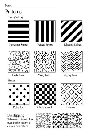 Art Lines and Patterns Worksheet