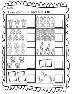 Counting Objects Math Worksheets