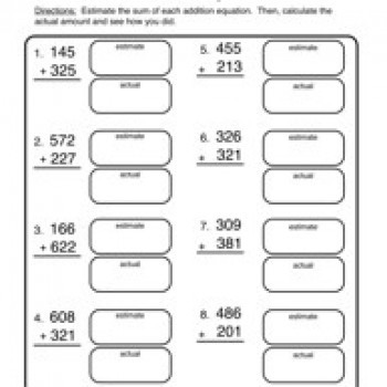 Estimation Worksheets 6th Grade