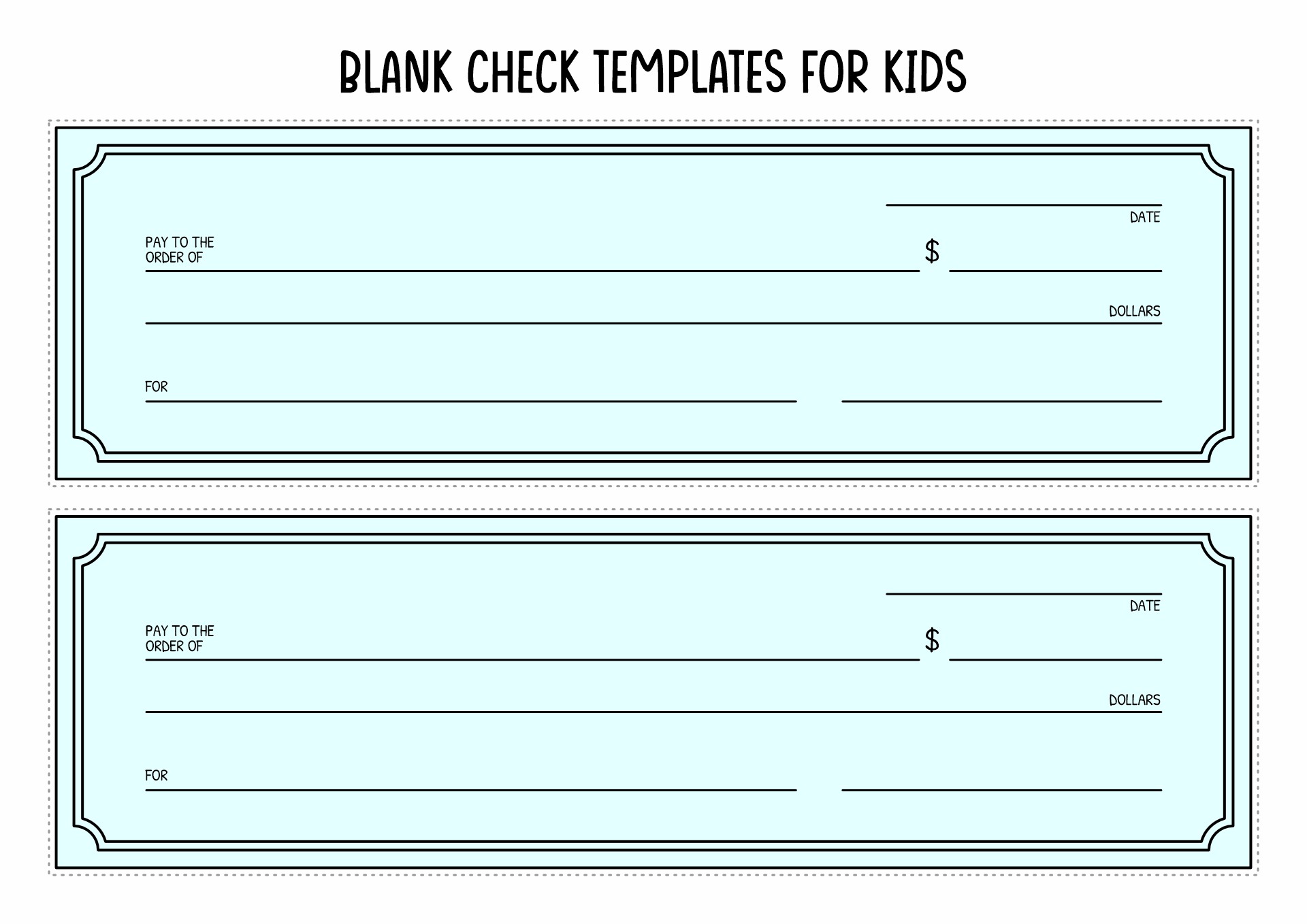 11 Best Images of Checks Sample Worksheet - Free Printable Blank Check