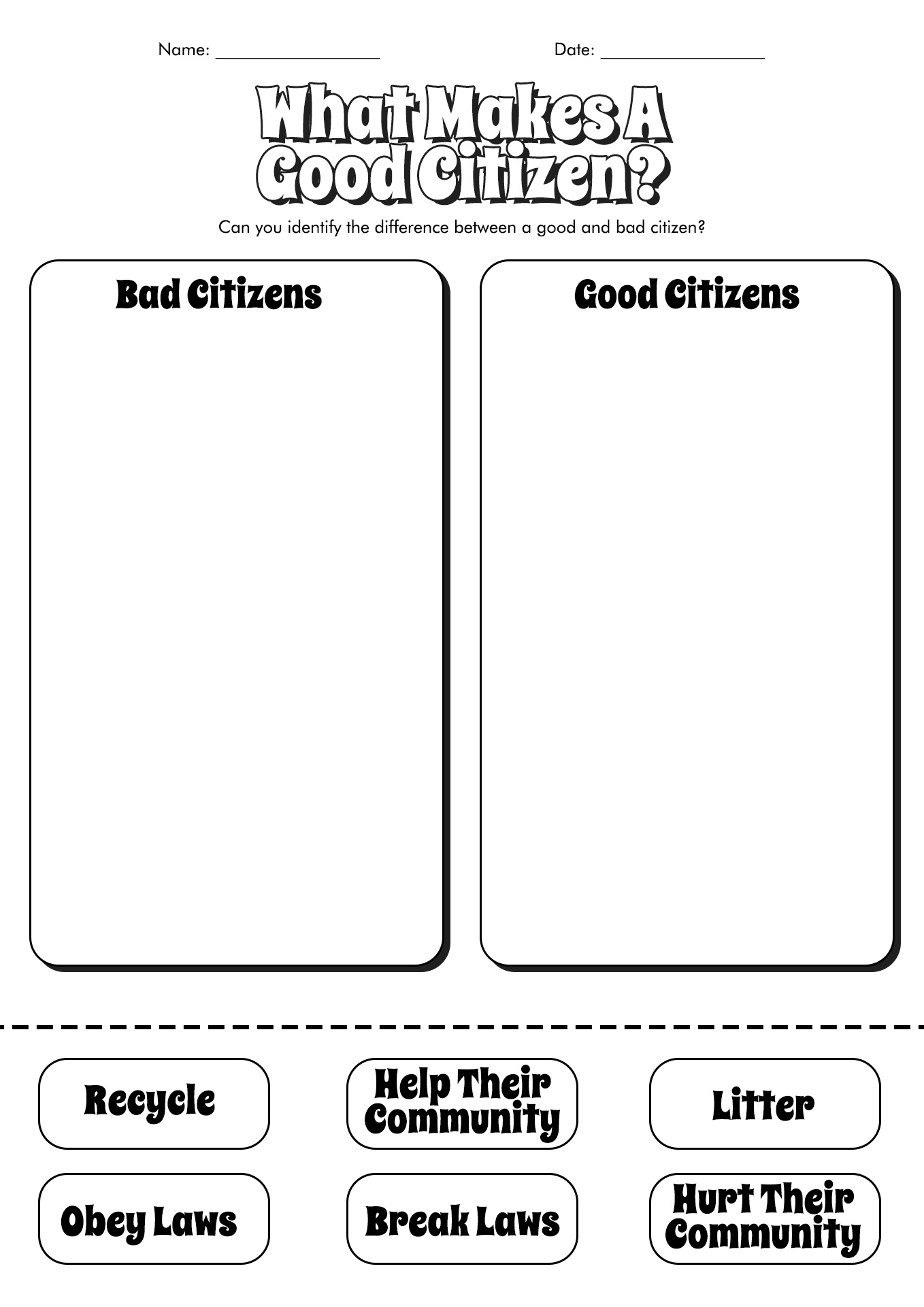 good-citizen-worksheets