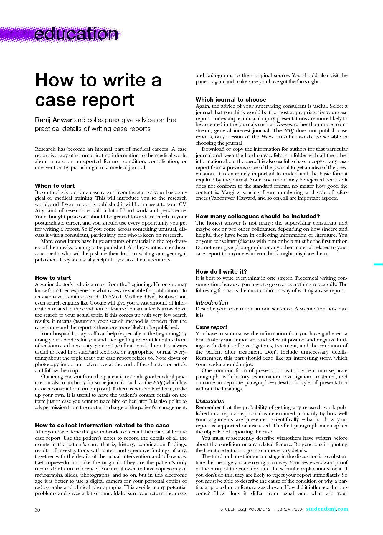 Patient case report example Patient case report example image