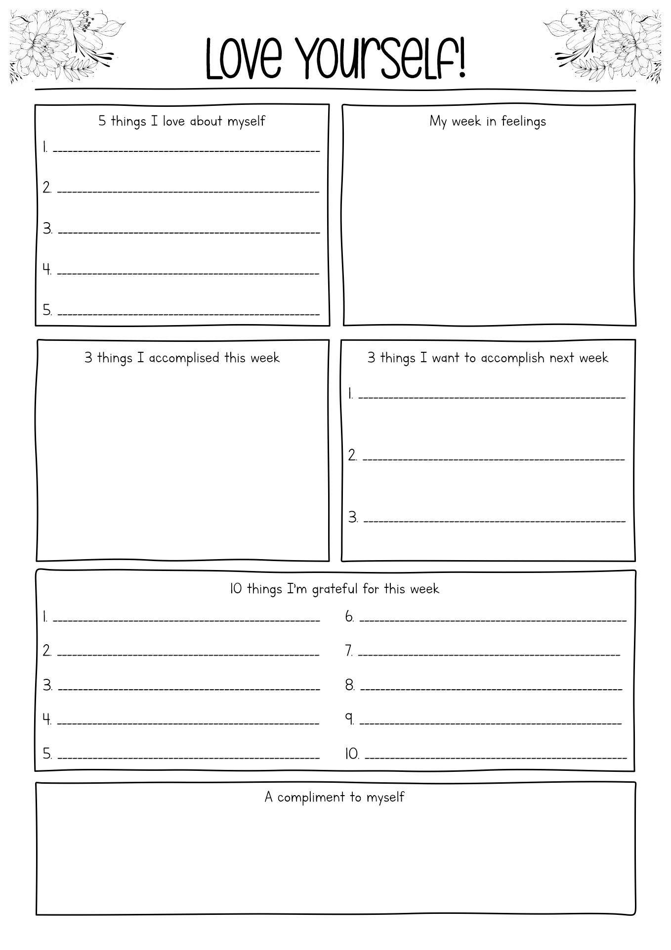 20 Best Images Of Self Motivation Worksheet Self Esteem Building 