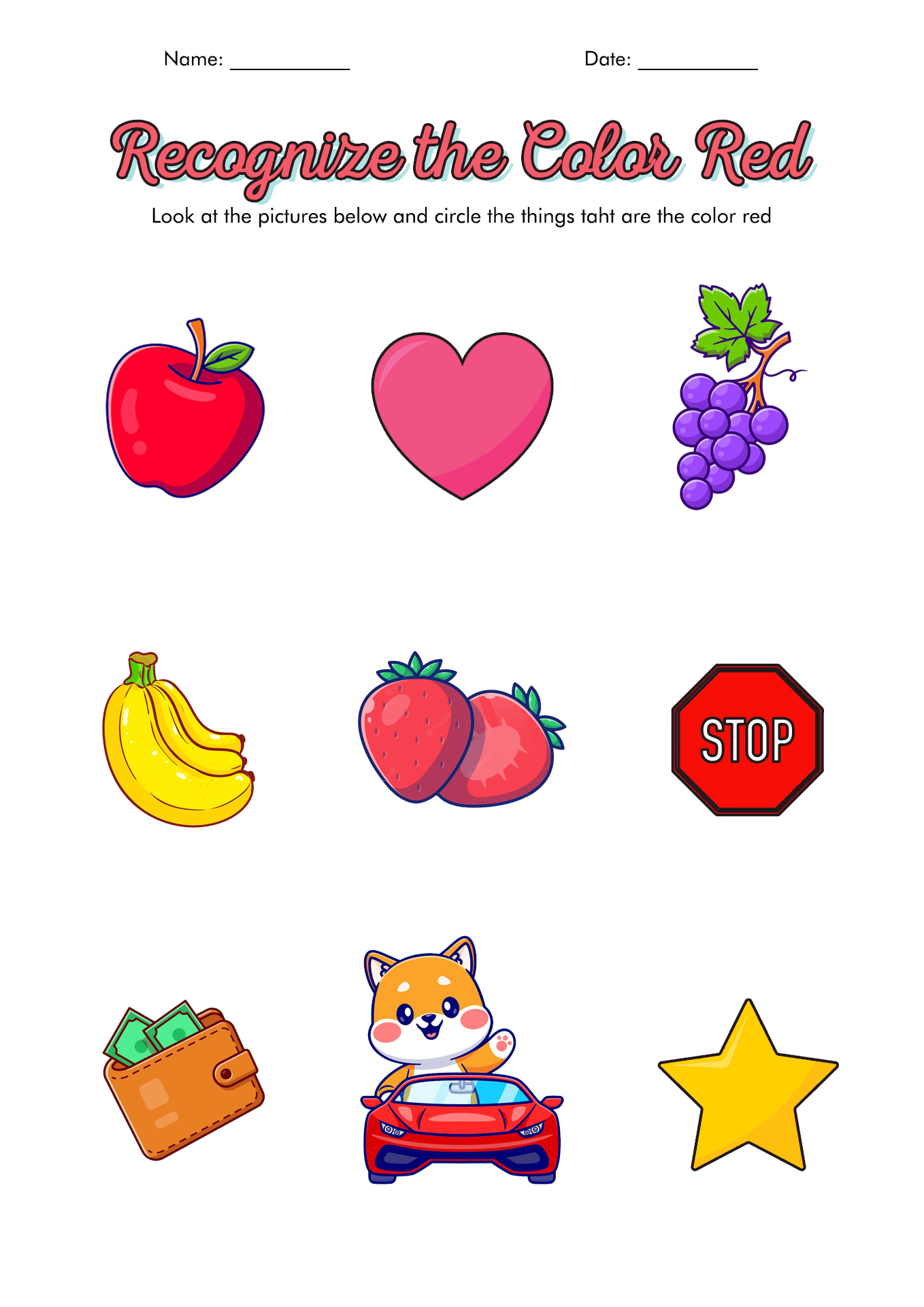 10 Best Images Of Red Color Worksheets Printable Color Red Worksheets 