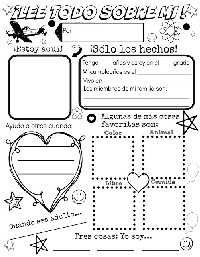 All About Me Worksheet Free Printables Spanish