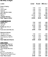 Monthly Home Budget Worksheet Excel