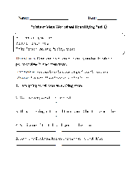 Point of View First Grade Worksheets