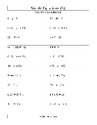 Solving Equations with Parentheses Worksheet