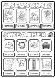 Weather Seasons Coloring Pages