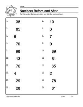 Concept Math Number Worksheet