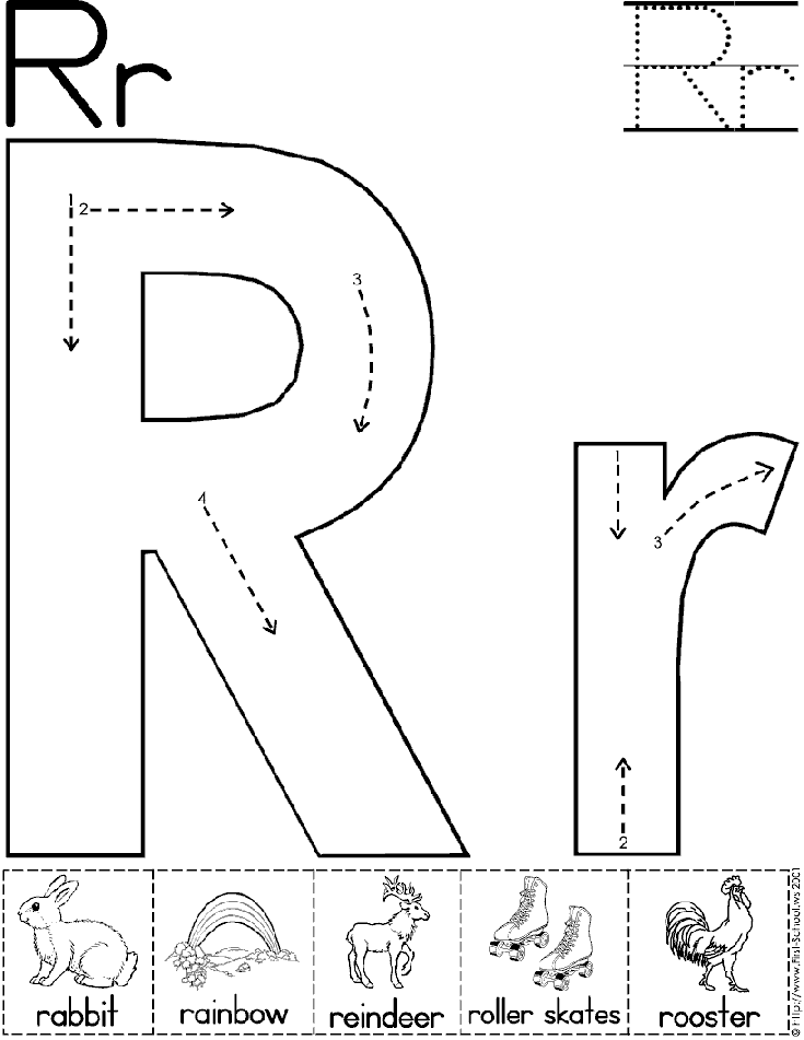 Letter R Preschool Worksheets Alphabet