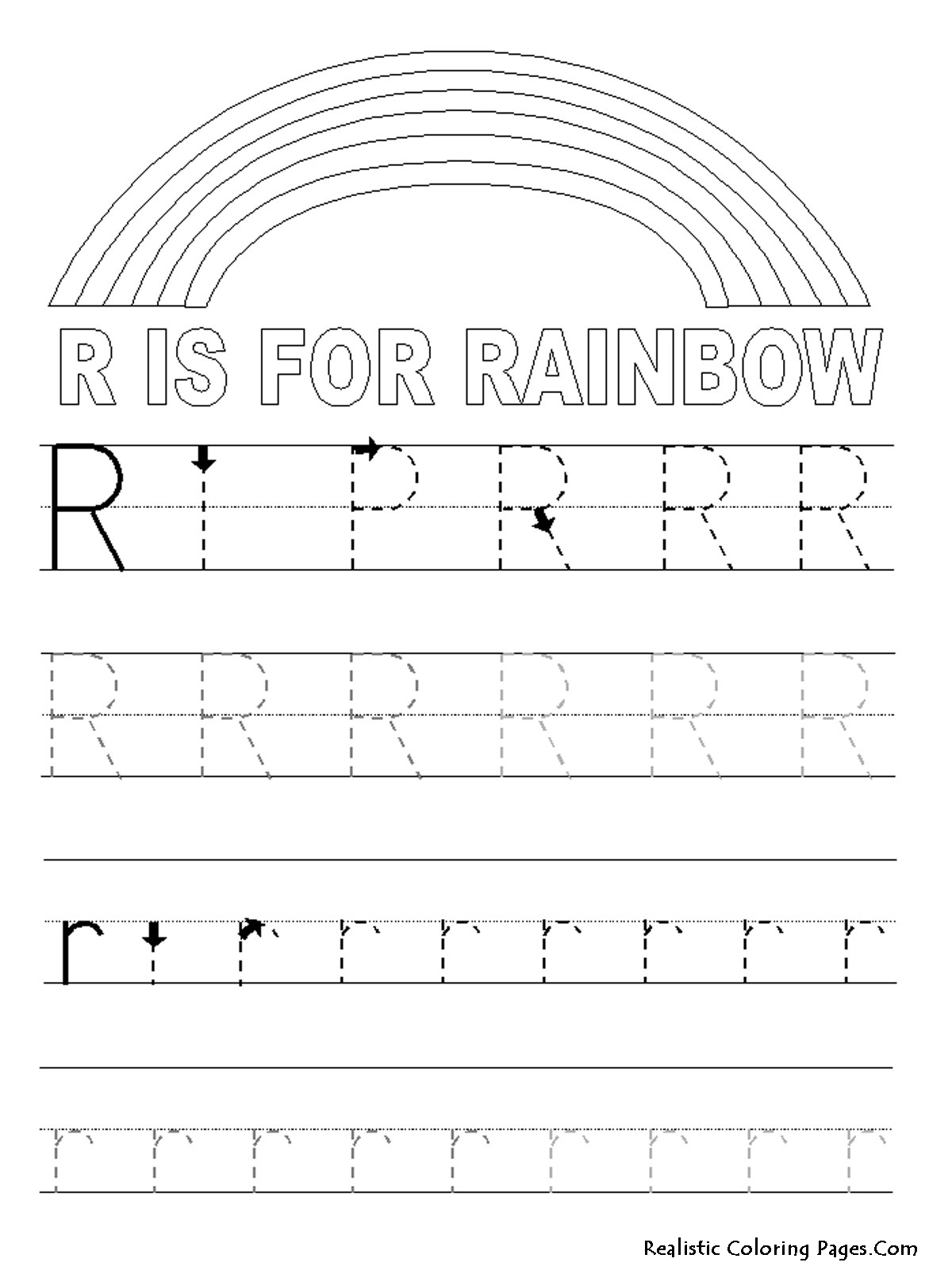 Printable Alphabet Tracing Coloring Pages