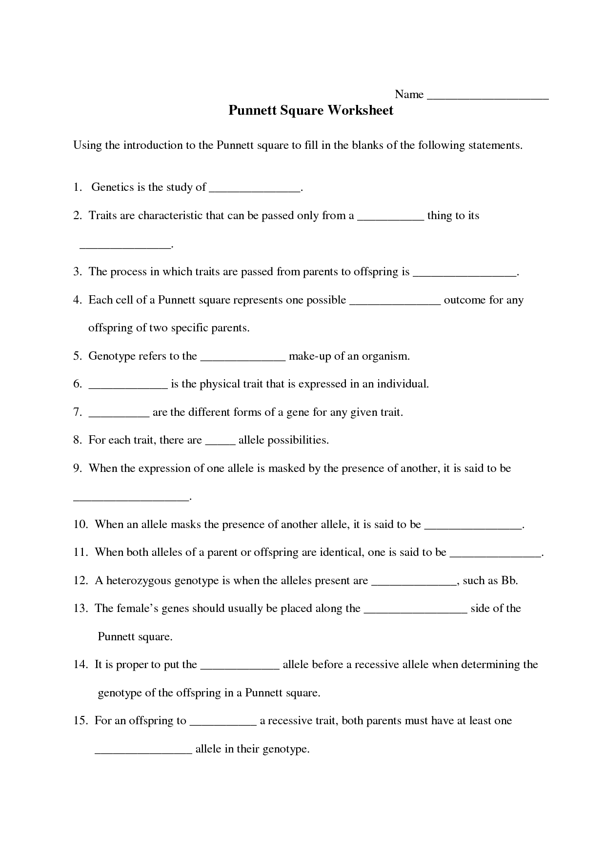 13 Best Images of Punnett Square Worksheets With Answers 13 Best Images of Punnett Square Worksheets With Answers