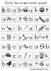 Alphabet Sound Worksheets