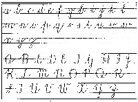 Letters in Cursive Writing Charts