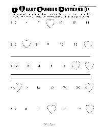 Number Worksheets Valentine's Day