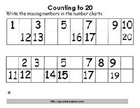 Writing Numbers 1 20 Worksheets