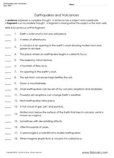 Volcano Worksheets and Answer Key