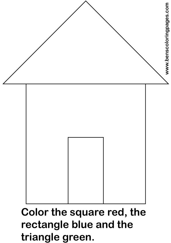 13 Best Images of Shape House Worksheet - Preschool House Shape