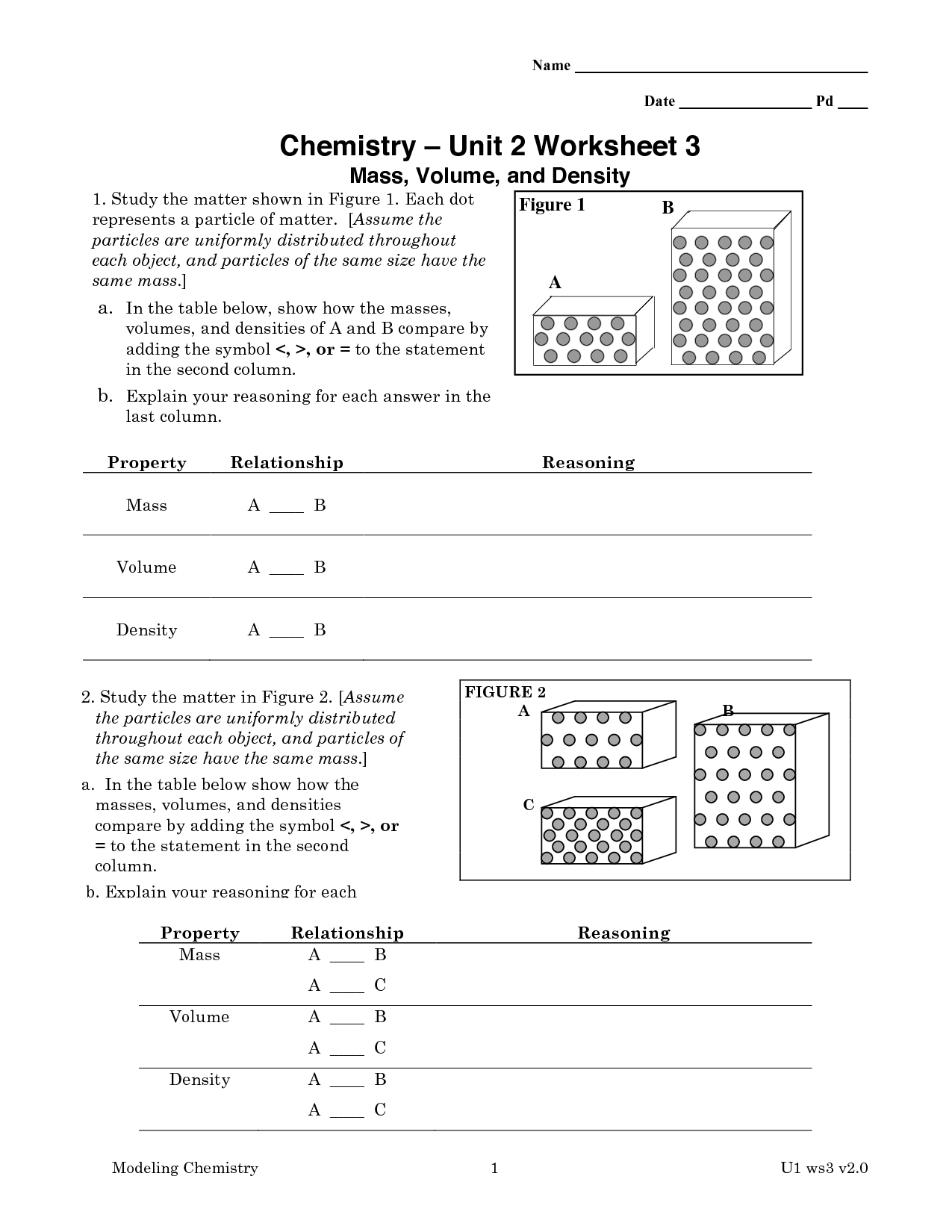 9 Best Images of Chemistry Worksheet Matter 1 Answer Key  Chemistry Worksheets with Answer Key 