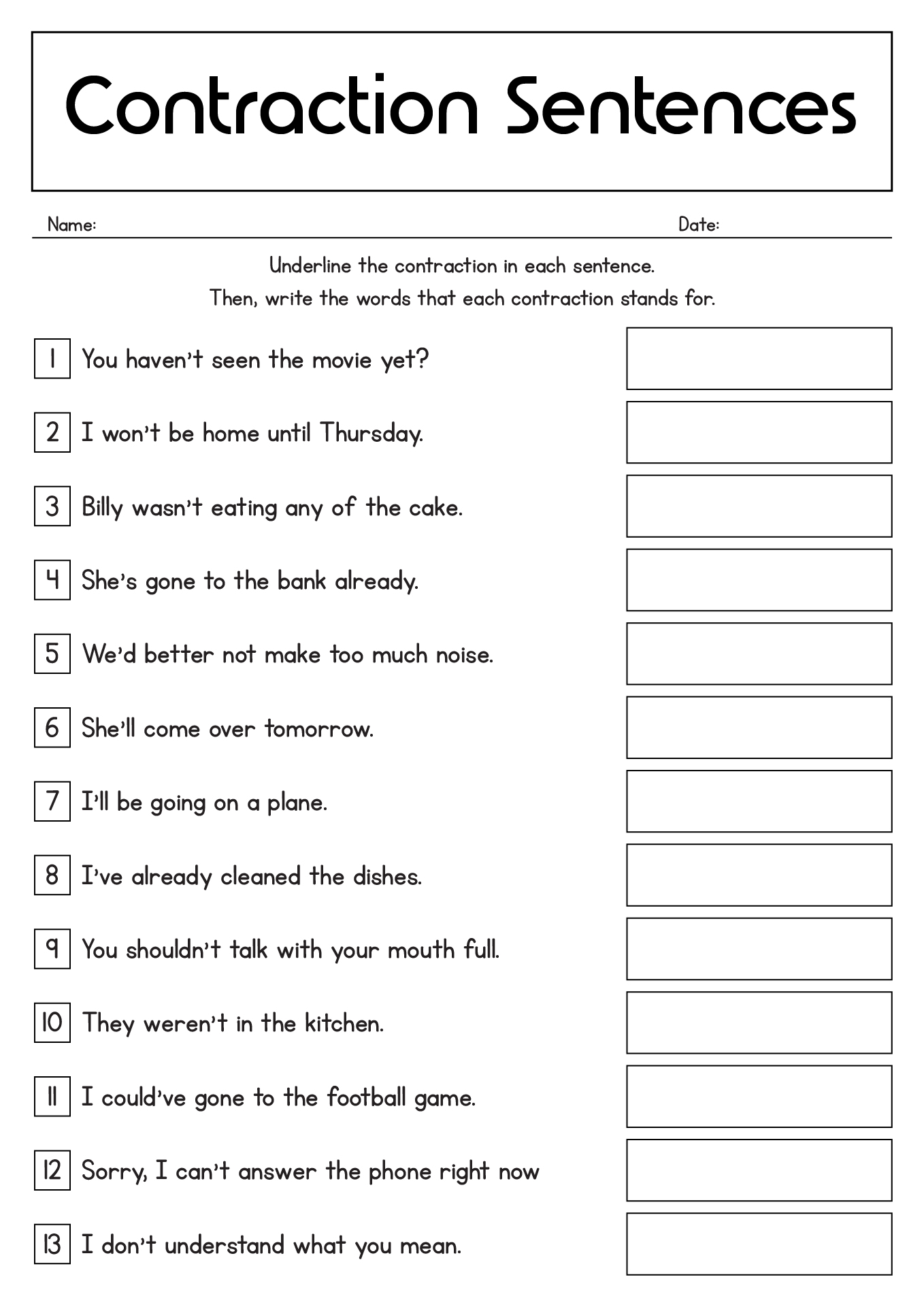 12-best-images-of-contractions-using-not-worksheets-contractions-worksheet-contraction