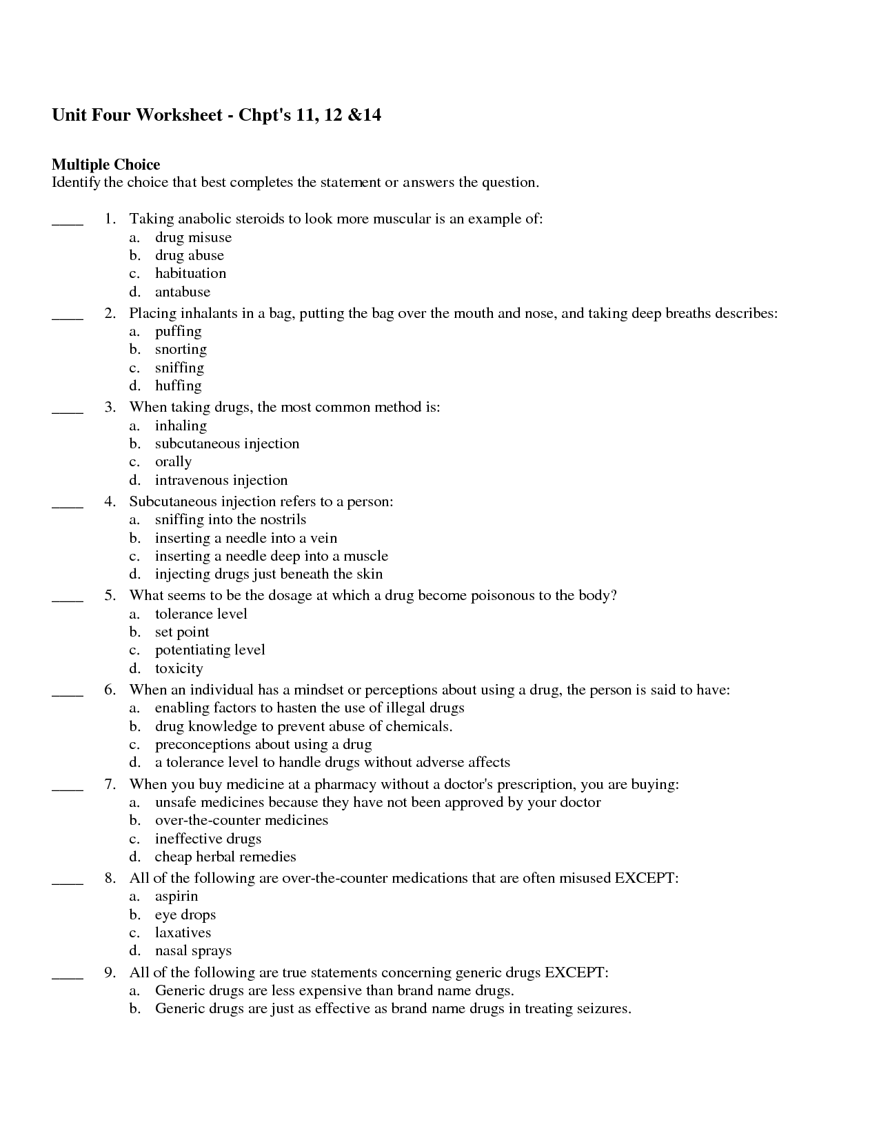 20 Best Images of Substance Abuse Worksheets  Substance Abuse Addiction Worksheet, Substance 