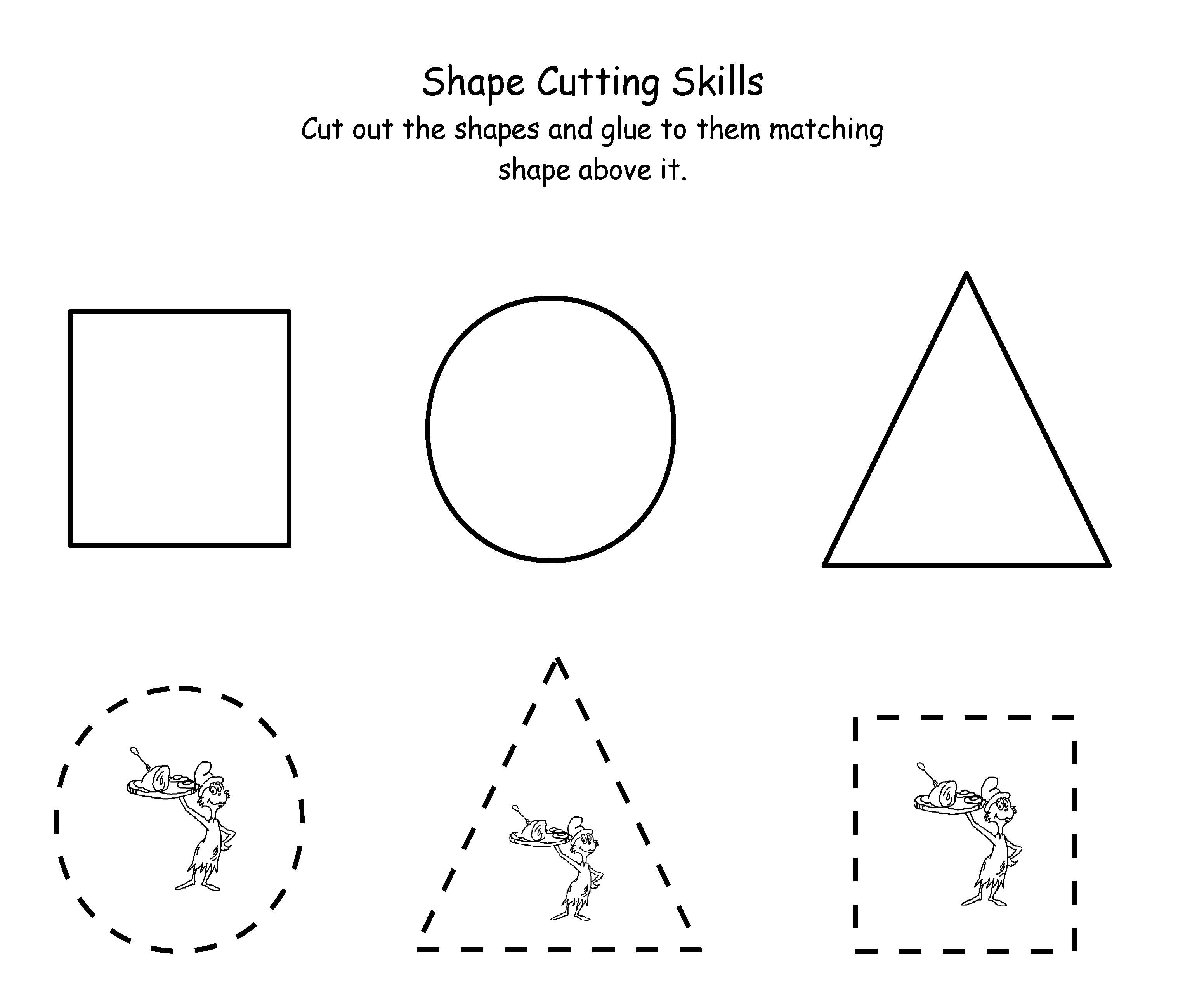 Printable Cutting Skills Worksheets / 7 Best Images of Cutting Shapes