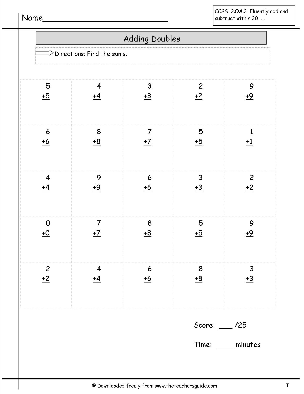 1 digit addition worksheets for kindergarten