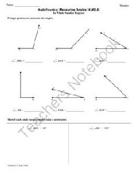 4th Grade Math Worksheets Angles