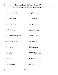 Converting Metric Units Volume Worksheet