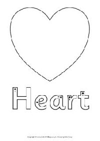 Heart Shape Tracing Worksheet
