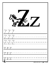 Preschool Letter Z Worksheets