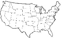 USA Outline Map United States