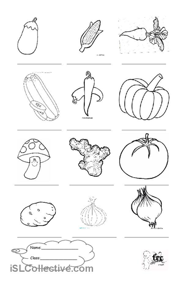 14 Best Images of V Is For Vegetables Worksheet - Kids Coloring Pages