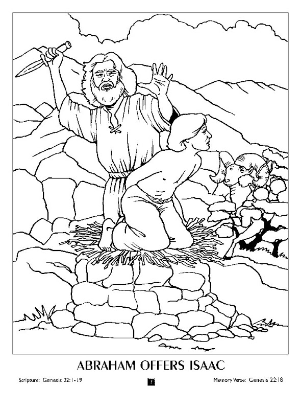 abraham and isaac sacrifice coloring pages - photo #20