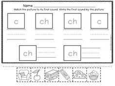 CH Digraph Worksheets Kindergarten