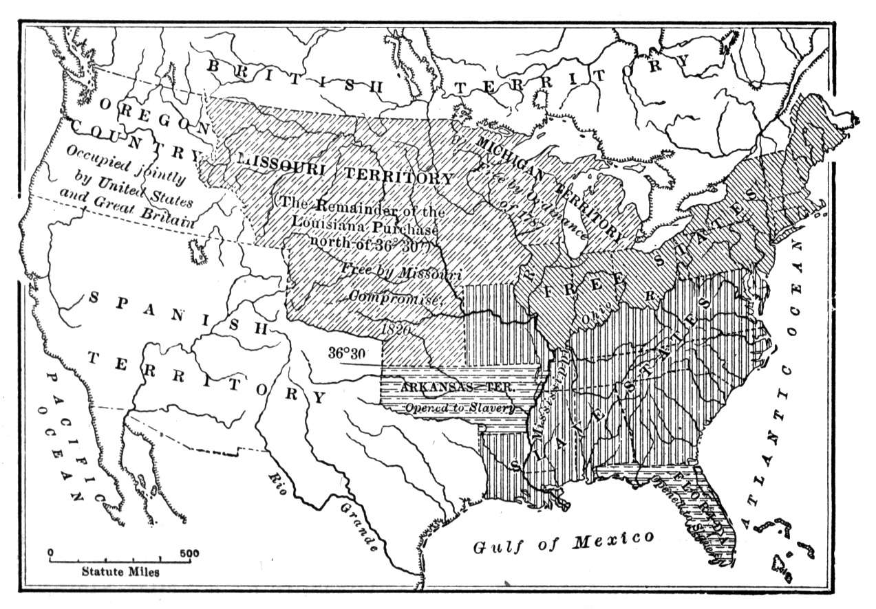 Civil War Missouri Compromise Map