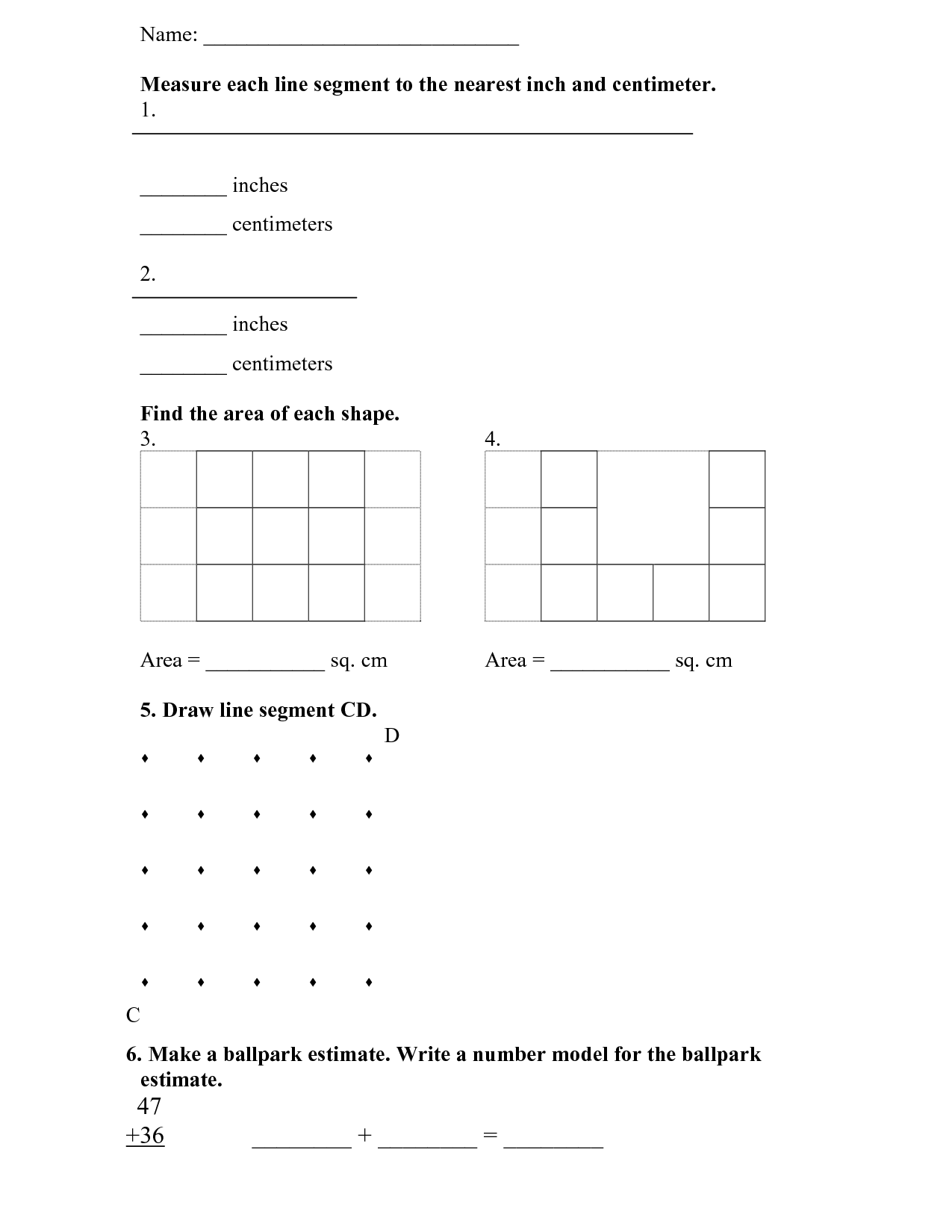 Everyday Math 2nd Grade Worksheets