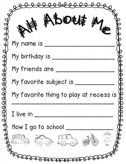 14 Best Images of Back To School Activities Worksheets - First Day